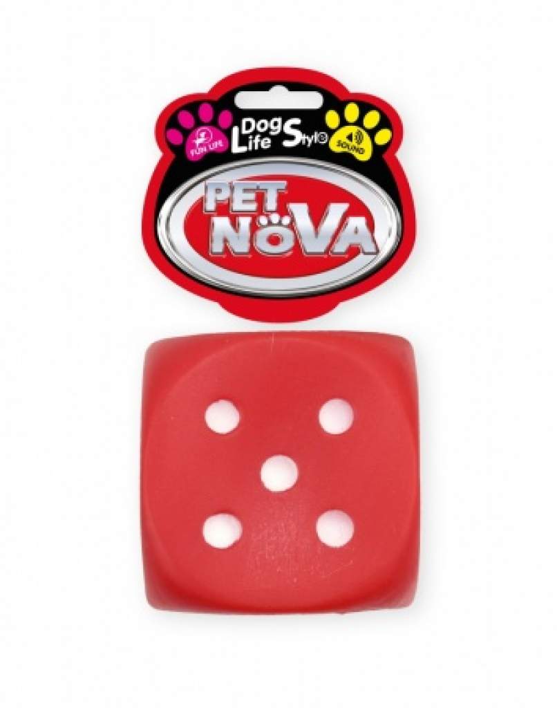 DOG LIFE STYLE Wurfwürfel, 6 cm, rot